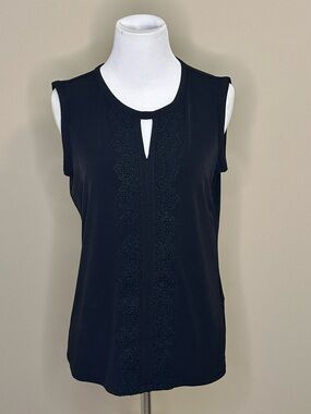 Black Karl Lagerfeld Sleeveless Lace Top